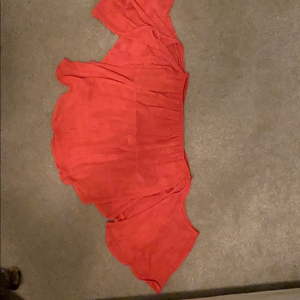 Express coral off the shoulder top